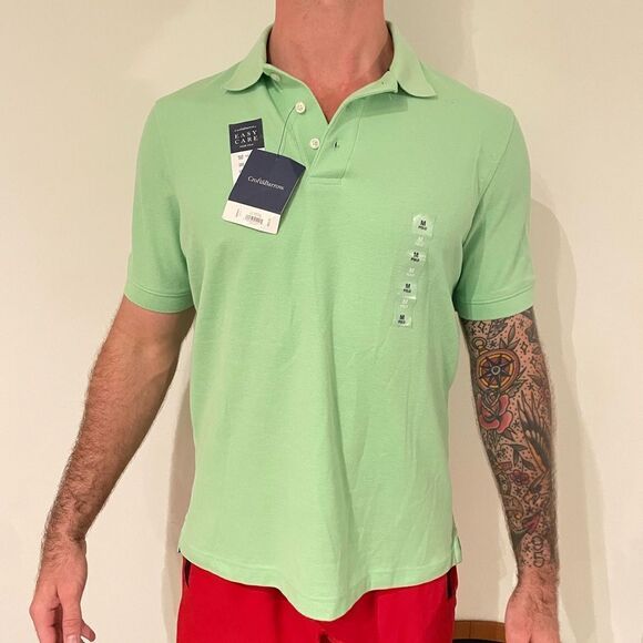 Croft & Barrow Easy Care UPF 15 Green Polo Shirt Size Medium - Picture 1 of 2